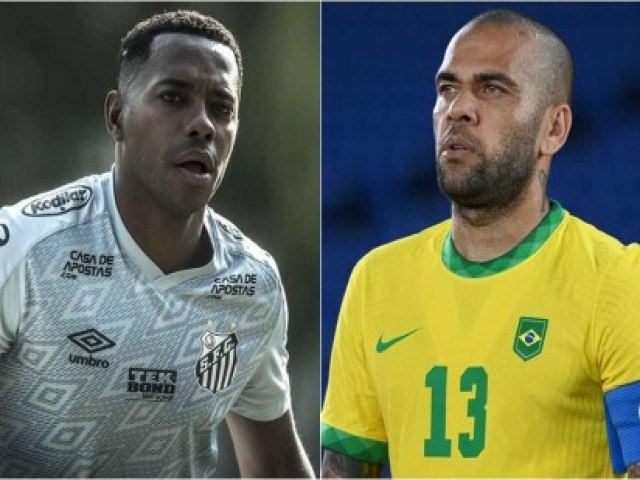 Condenado por estupro, Robinho manda mensagem para Daniel Alves; veja