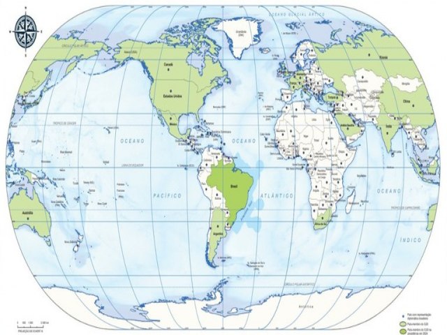 IBGE: novo Atlas coloca o Brasil no centro do mundo