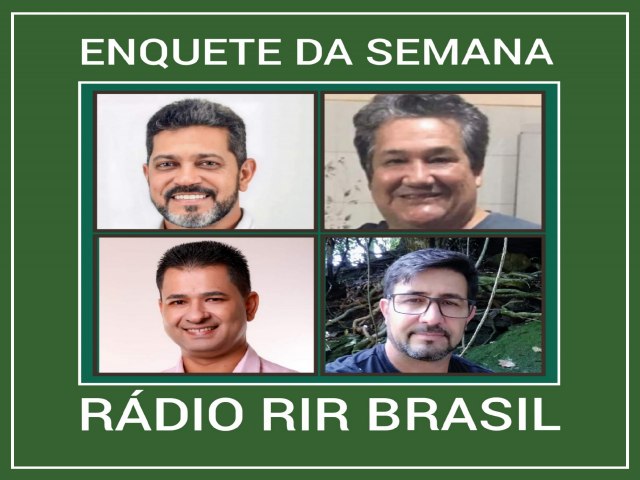 Enquete da Semana da Rdio RIR Brasil de Itapuranga: Tema Poltico-Eleitoral