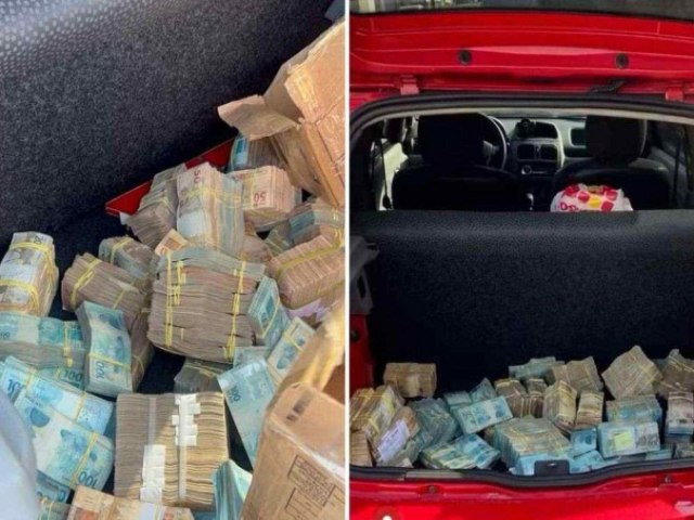 Policiais encontram R$ 1 milho em porta-malas de carro abandonado