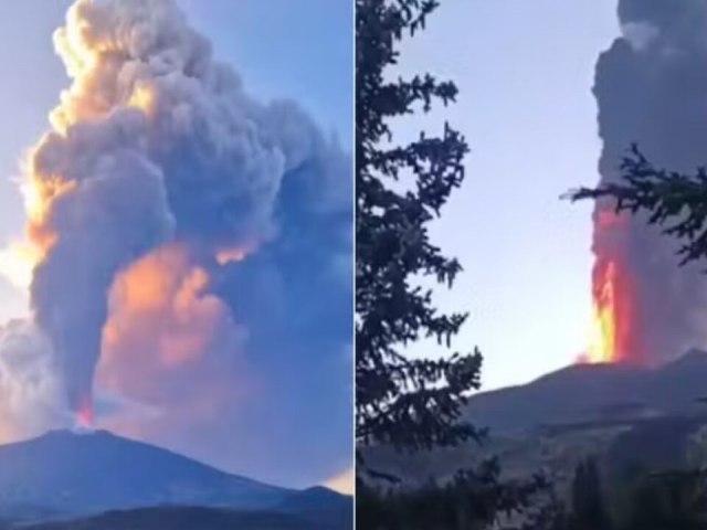 Vulco Etna entra em erupo na Itlia e gera imagens espetaculares; vdeos