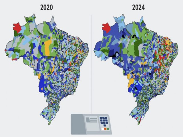 Veja mapas que mostram a evoluo dos partidos na eleio