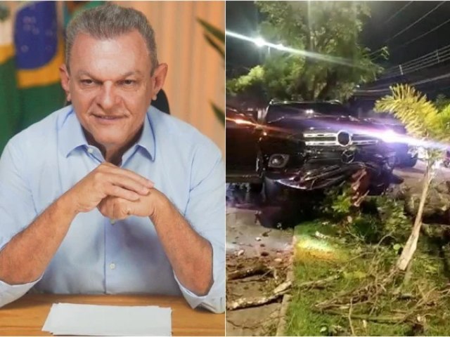 Prefeito de Fortaleza sofre acidente e bate carro em rvore