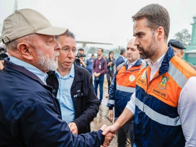 Em Braslia, Eduardo Leite pede reunio com Lula e ajuda ao RS