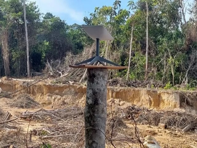 Garimpeiros se armam com antenas Starlink para manter garimpos ilegais