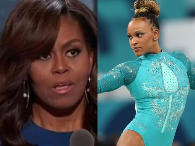 Michelle Obama elogia reverncia de Biles e Chiles a Rebeca Andrade