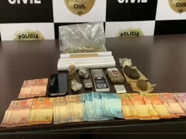 Jovem suspeito de trfico de drogas  preso em bairro nobre de Goinia