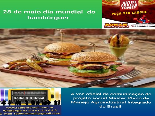 Hamburguer, o queridinho da populao mundial  comemorado no dia 28 de maio