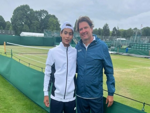 Tenista goiano estreia com vitria no torneio sub-14 de Wimbledon, na Inglaterra