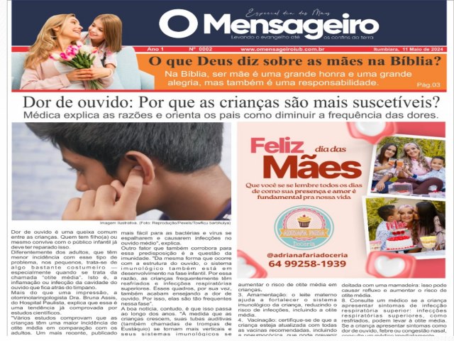 EDIO 02 JORNAL O MENSAGEIRO - ESPECIAL DIA DAS MES