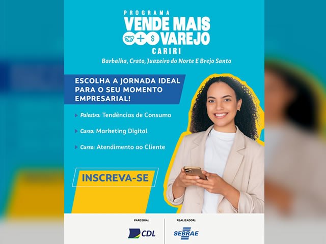 CDL Juazeiro do Norte realiza cursos para lojistas em parceria com o Sebrae