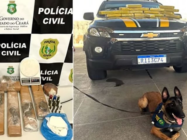 Polcia Civil apreende trio com 9 Kg de drogas em Juazeiro e 14 kg de maconha em Milagres 