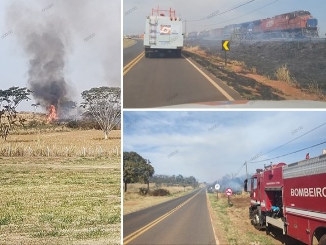 Bombeiros e Defesa Civil controlam incndio em Fernandpolis