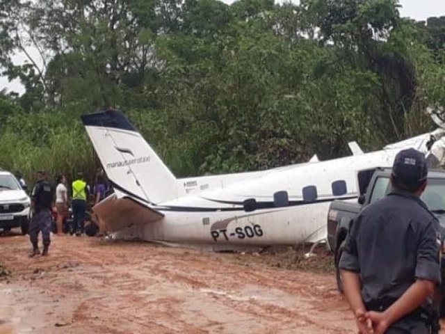 Avio no teve pista suficiente para frear', diz secretrio do Amazonas