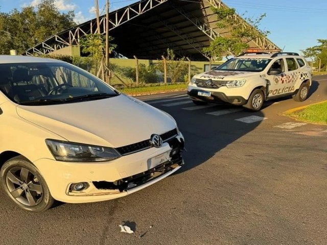 Acidente entre Carro e Moto na Avenida Francisco Jales deixa um Homem Ferido