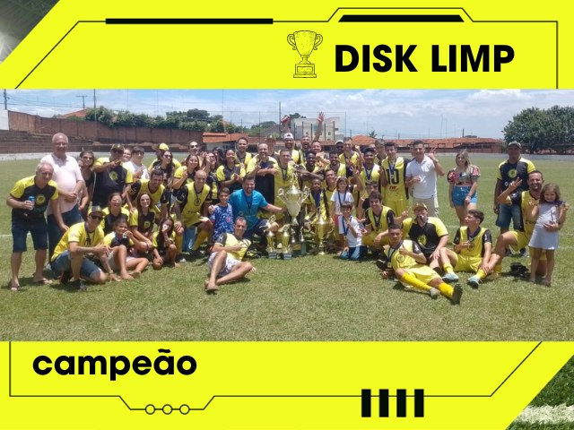 Disk Limp  bi-campeo da Copa Municipal de  Futebol Nelson Afif Cury Din - Ado Esdio 2023 
