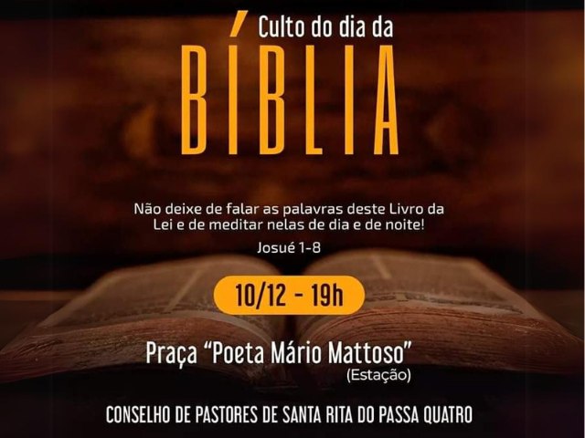 Conselho de Pastores de Santa Rita organiza evento de celebração ao Dia da Bíblia no Brasil e aos 30 anos da organização