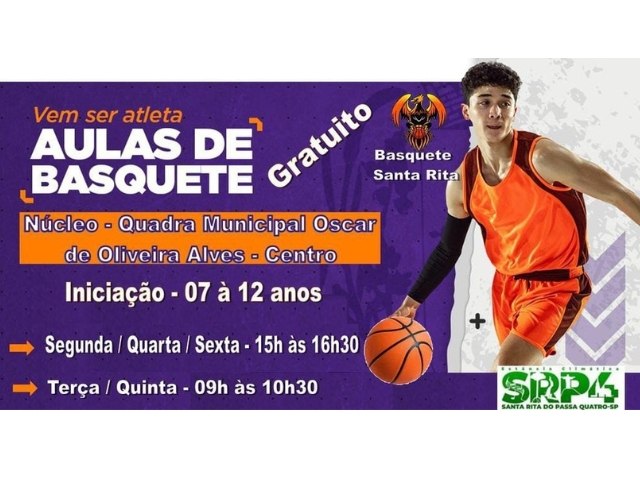 Prefeitura Municipal oferece aulas de basquete gratuitas