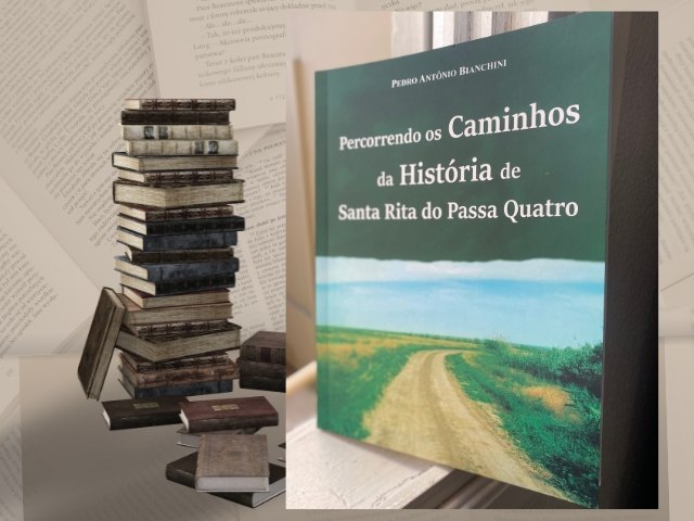 Pedro Bianchini visita a  redao e presenteia  O Santarritense com  exemplar de seu livro  sobre a histria de Santa Rita do Passa Quatro