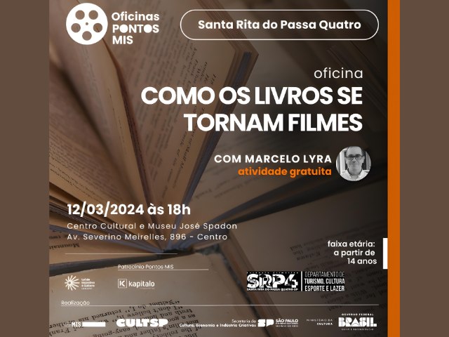 Departamento de Turismo, Cultura,  Esporte e Lazer anuncia mais um ano de  parcerias culturais com o PONTO MIS - Museu de Imagem e Som da cidade de So Paulo