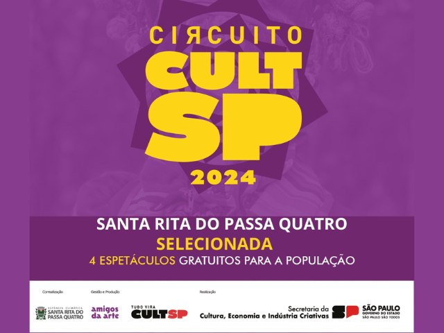 Santa Rita do Passa Quatro  contemplada para  receber programao do Circuito Cult SP 2024