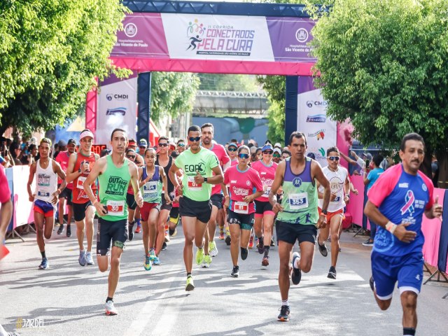 III Corrida Conectados pela Cura rene cerca de 450 pessoas em apoio  luta contra o cncer e  promoo da sade em Barbalha