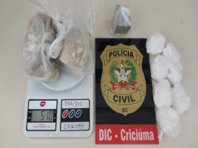 PC de Cricima apreende drogas escondidas em residncia