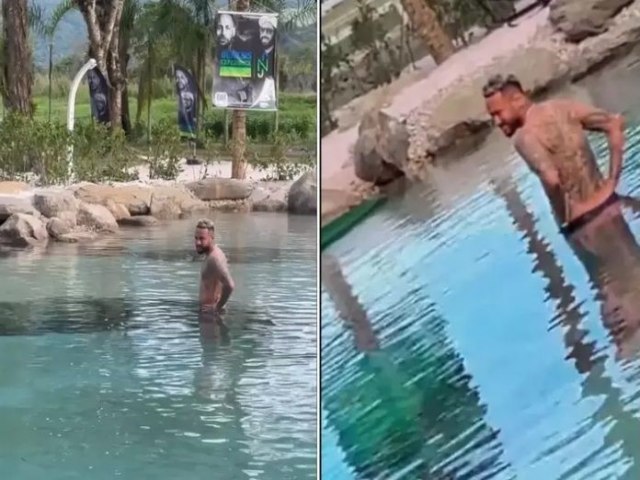 Neymar descumpre ordem de interdio e mergulha em lago artificial