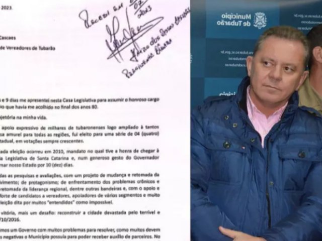 Dirio escrito na priso e corao partido: o que diz carta de renncia de Joares Ponticelli