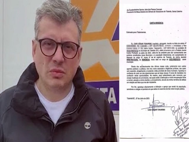 Mais tcnica, carta de renncia de Caio Tokarski condiz com perfil do poltico; leia