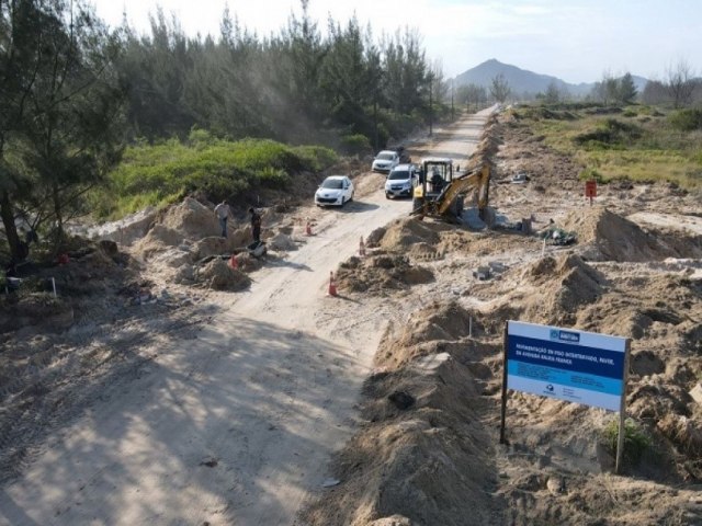 Em Imbituba rodovia ficar fechada at setembro para obra de pavimentao