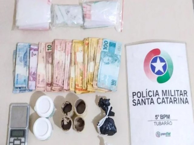 Jovem  preso traficando drogas em Capivari de Baixo