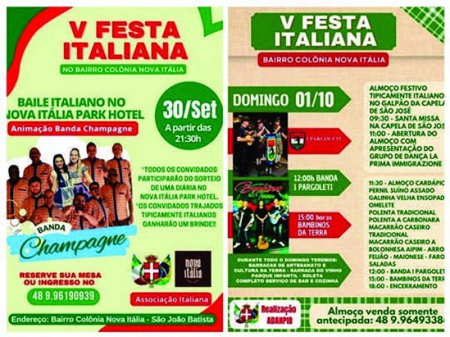 Vem ai a VI Festa Italiana na Nova Itlia