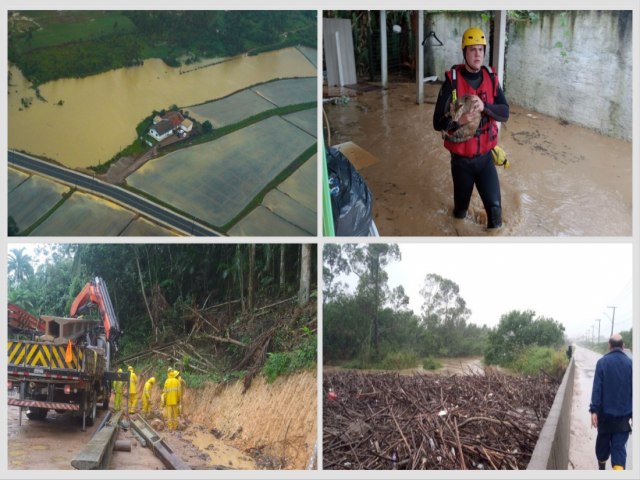 Chuva em SC: 60 municpios esto em situao de emergncia