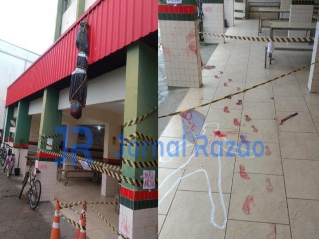 Decorao de Halloween montada por alunos em escola de SC causa polmica