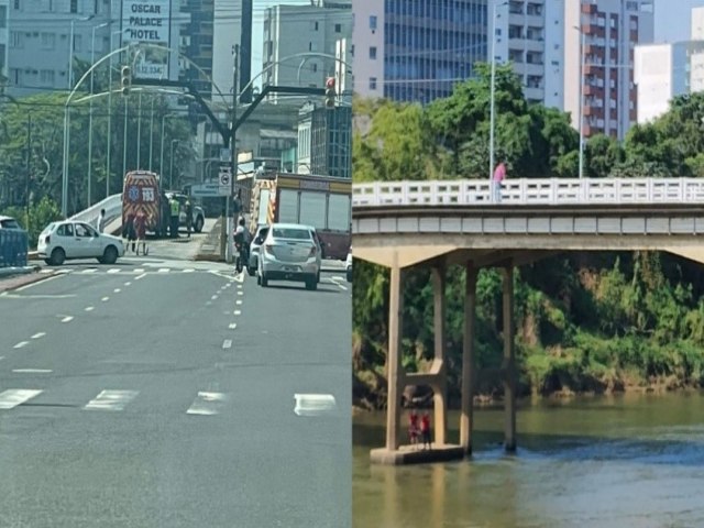 Homem tenta suicido na ponte central de Tubaro e  salvo pelos Bombeiros