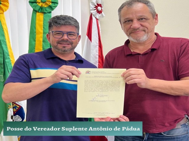 Posse do vereador Antonio de Pdua em Laguna