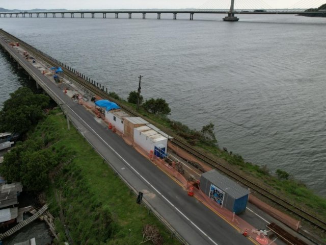 Laguna: Obras na Ponte Cabeudas atingem nova etapa e exigem ateno dos motoristas