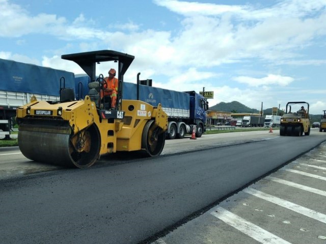 Tubaro e Laguna tero faixas interditadas na BR-101 nesta semana para obras