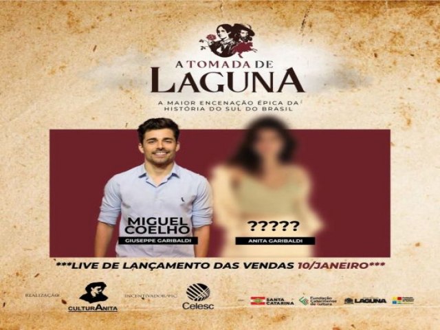 Atriz que far o papel de Anita Garibaldi na Tomada de Laguna ser apresentada em live nesta 4 feira