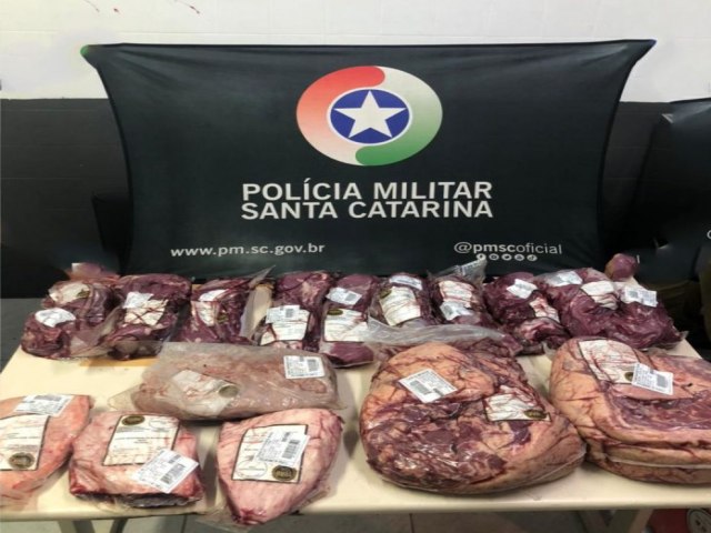 Jovem com extensa ficha criminal  preso com carnes furtadas em Cricima