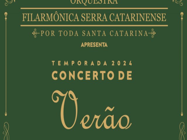 Evento em Imbituba: Orquestra Filarmnica da Serra Catarinense se apresenta no dia 28/01