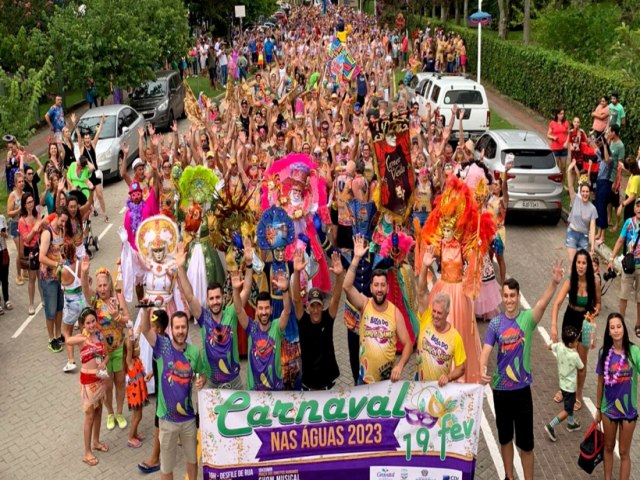 Carnaval nas guas ter desfile de blocos em Gravatal