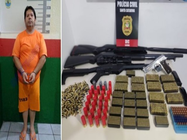 DIC prende servidor pblico por corrupo de bolsistas e apreende armas e munies em Laguna