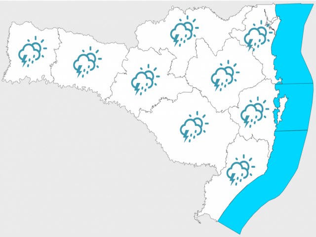 Fim de semana ter sol, chegada de frente fria e risco de chuva volumosa