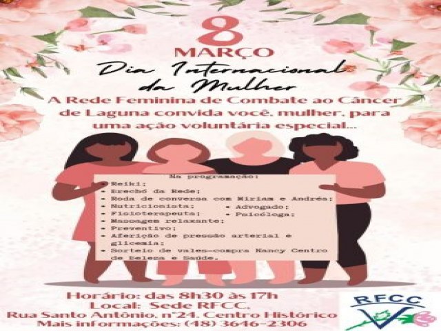 Rede Feminina de Combate ao Cncer de Laguna promove dia especial para as mulheres