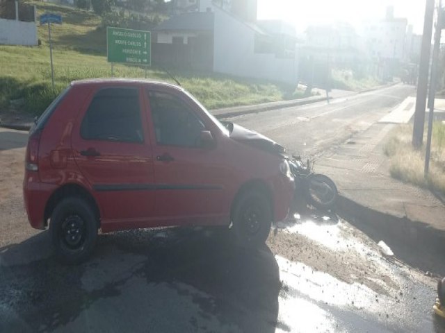 Motociclista fica ferido durante acidente em Cocal do Sul