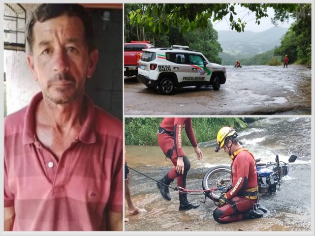 Corpo de motociclista  encontrado sem vida em cachoeira da regio