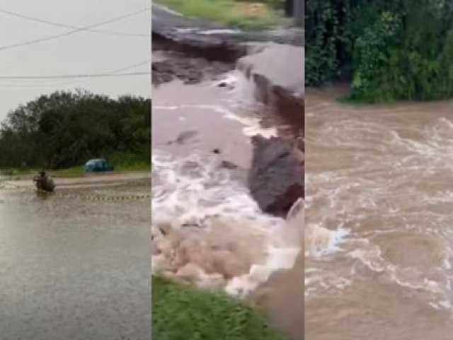 Cidades de SC prximas ao RS tm estragos e alagamentos aps chuva de 200 milmetros em 48 horas