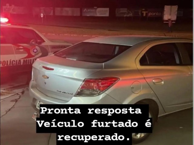 Carro roubado em Armazm  recuperado pela PM em Brao do Norte